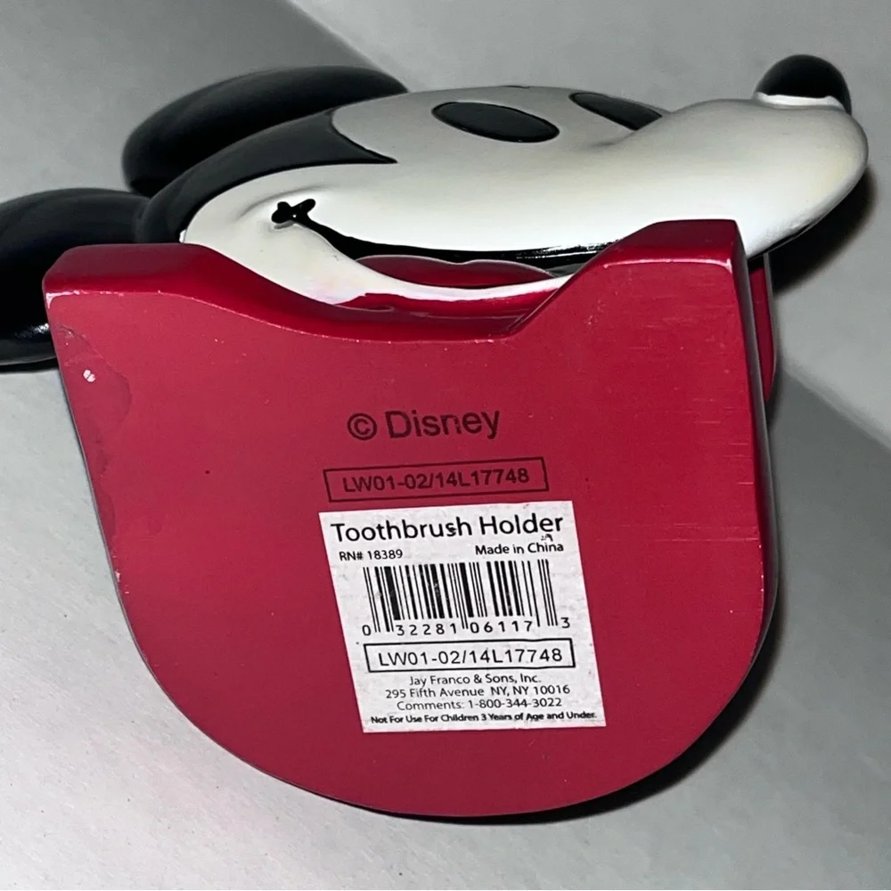 Disney Red and Black‎ Mickey Mouse Toothbrush Holder